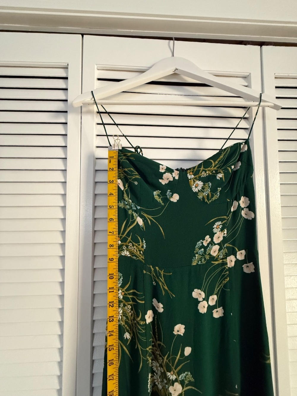 Reformation Juliette Buena Midi Dress in Emerald Floral Print size 4 - Picture 7 of 8
